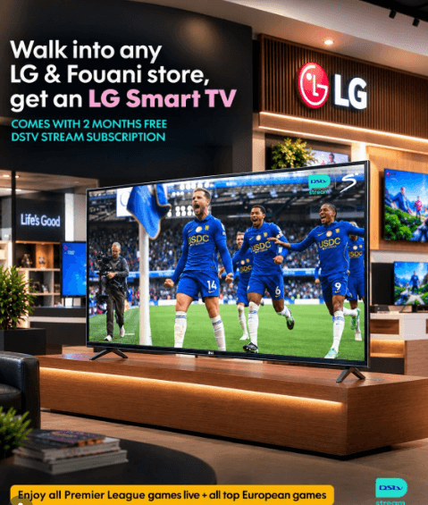 BUY AN LG SMART TV & ENJOY 2 MONTHS OF DSTV STREAM FREE